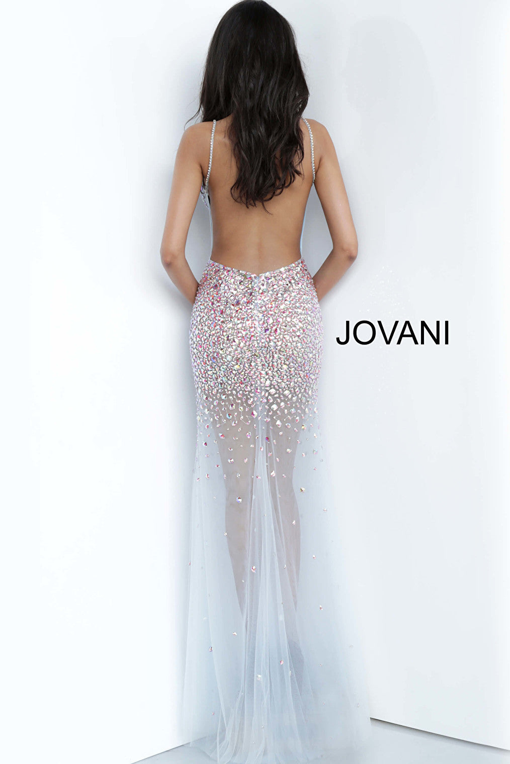 Lilac backless prom dress Jovani 02047