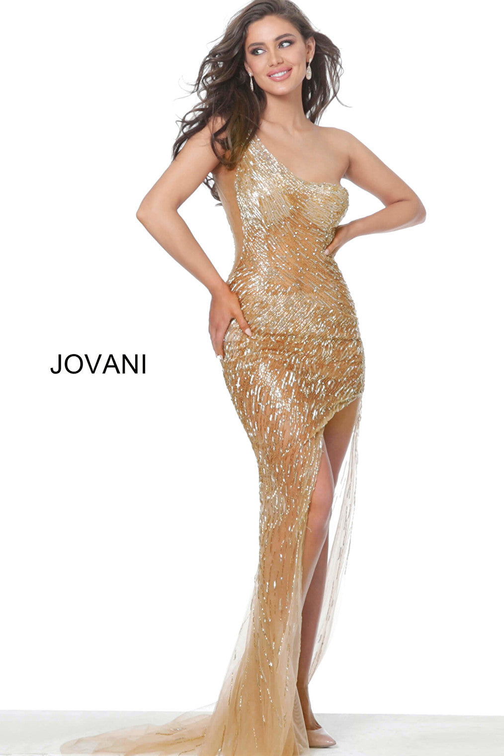 gold beaded dress 02494