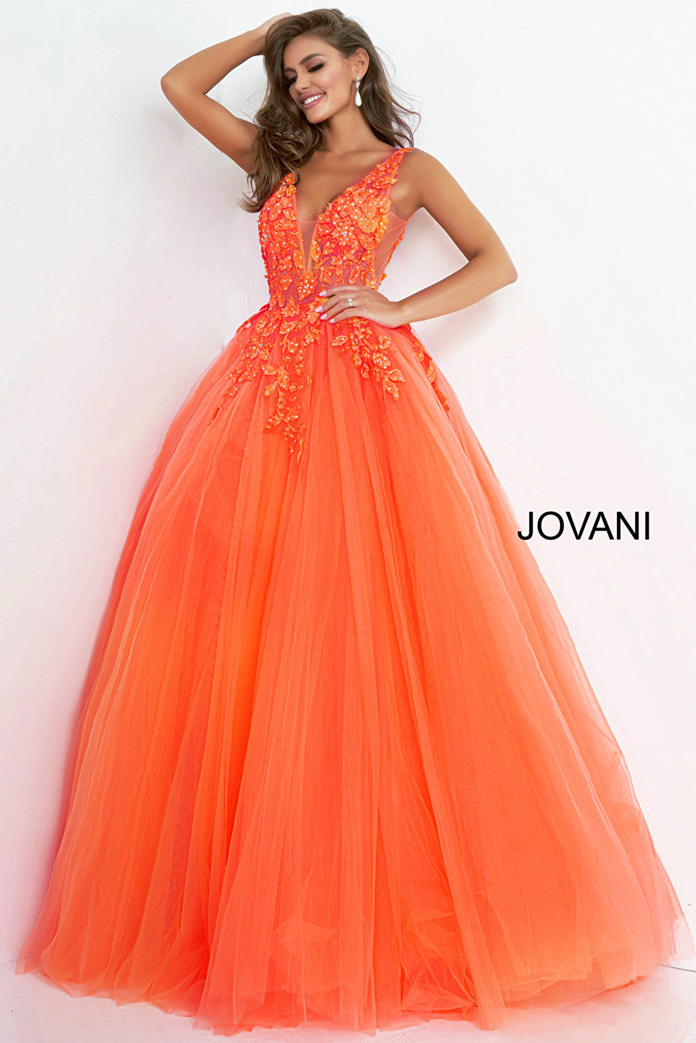 orange ballgown 02840