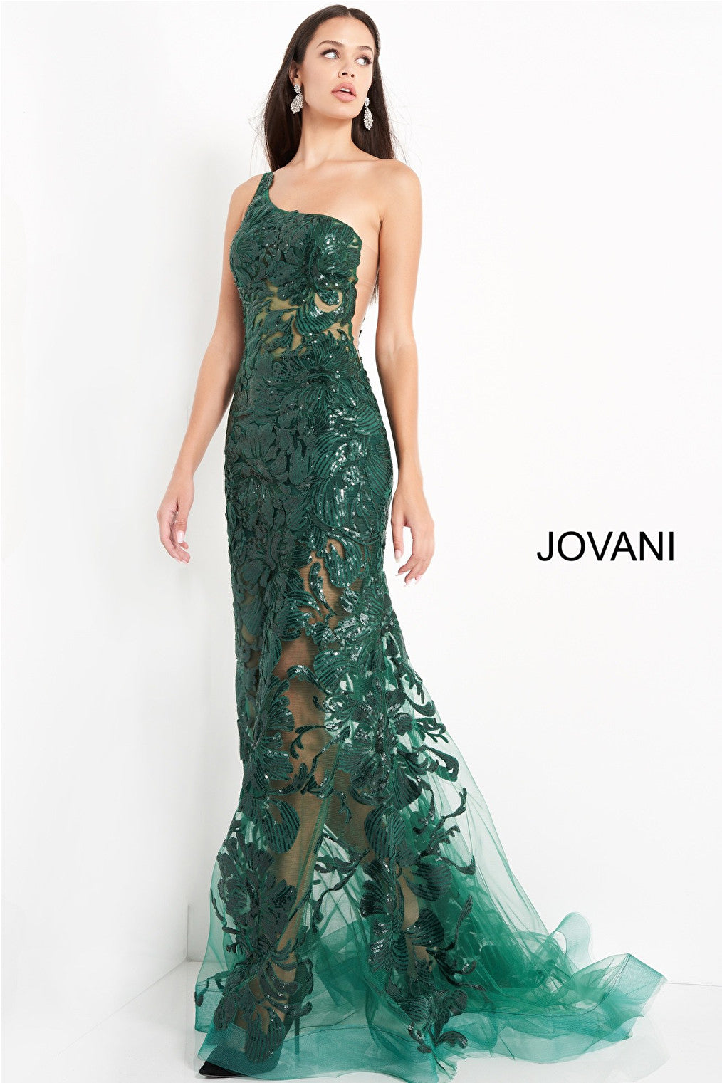 green prom dress 02895