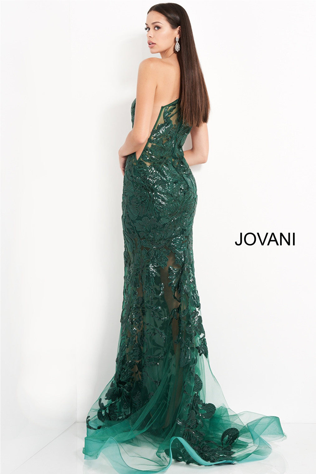 one shoulder prom dress 02895