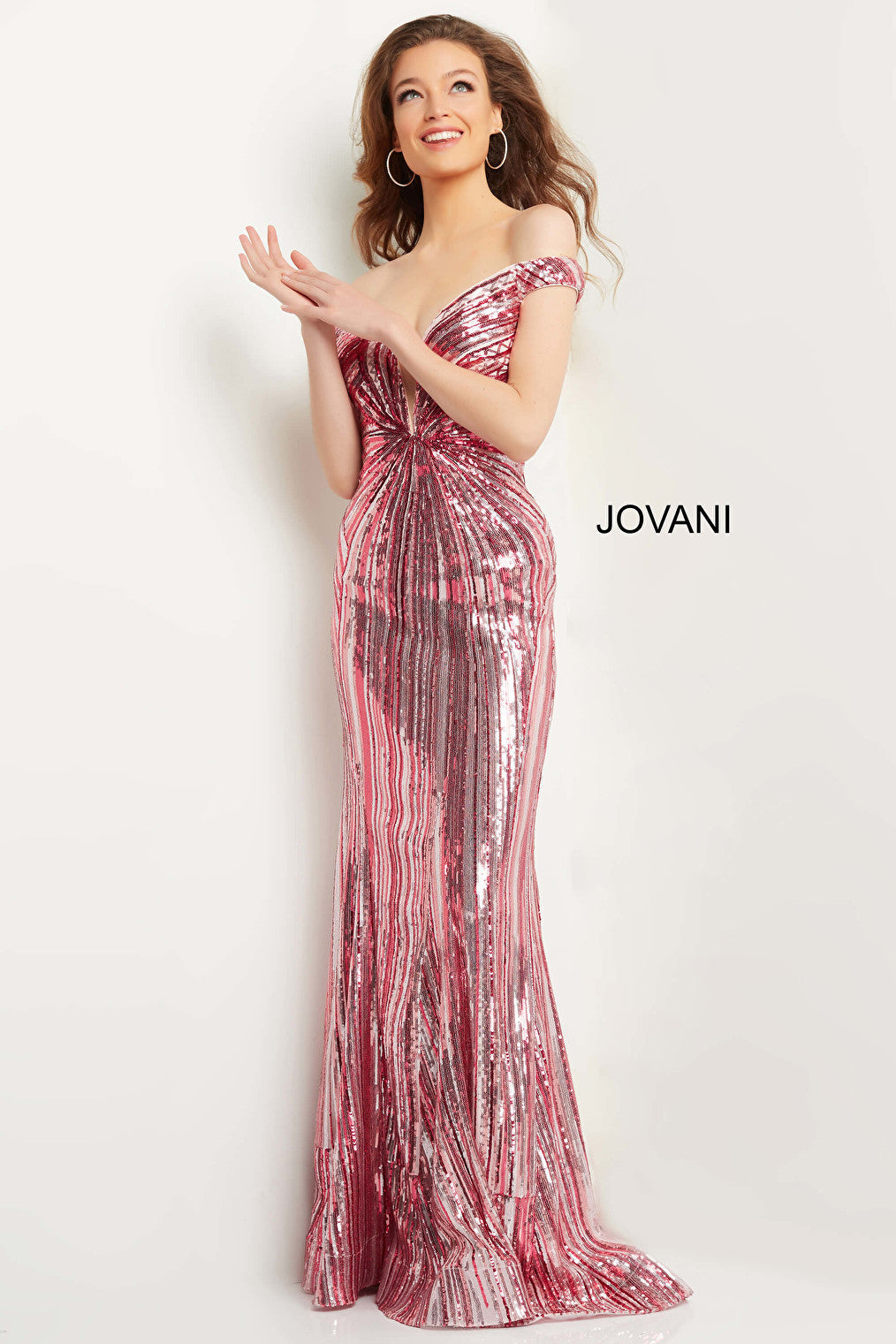 pink beaded dress 04809 