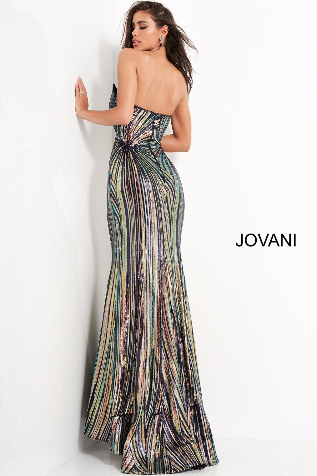 Floor length fitted prom gown Jovani 04810