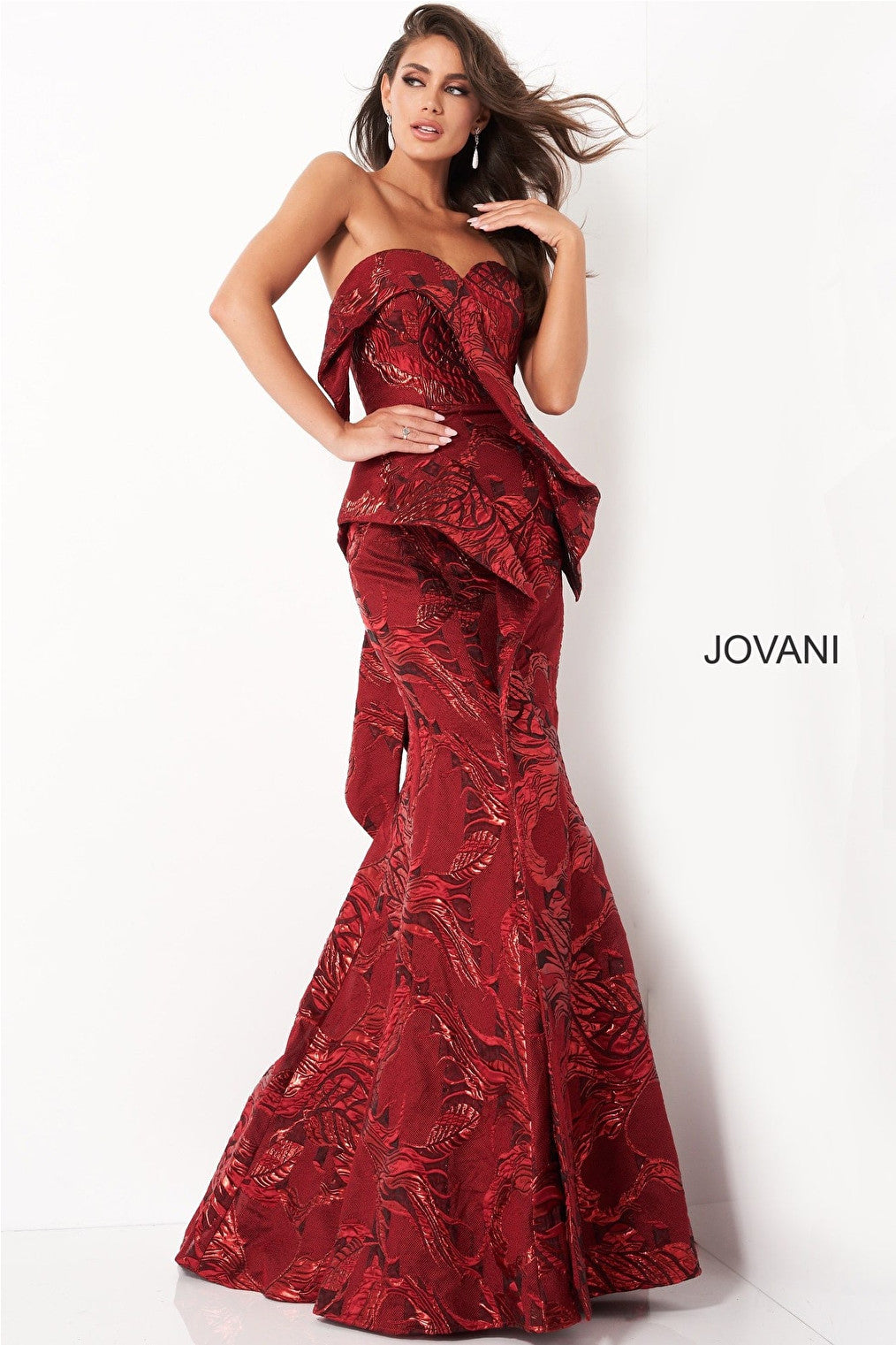 Jacquard mermaid Jovani gown 05020