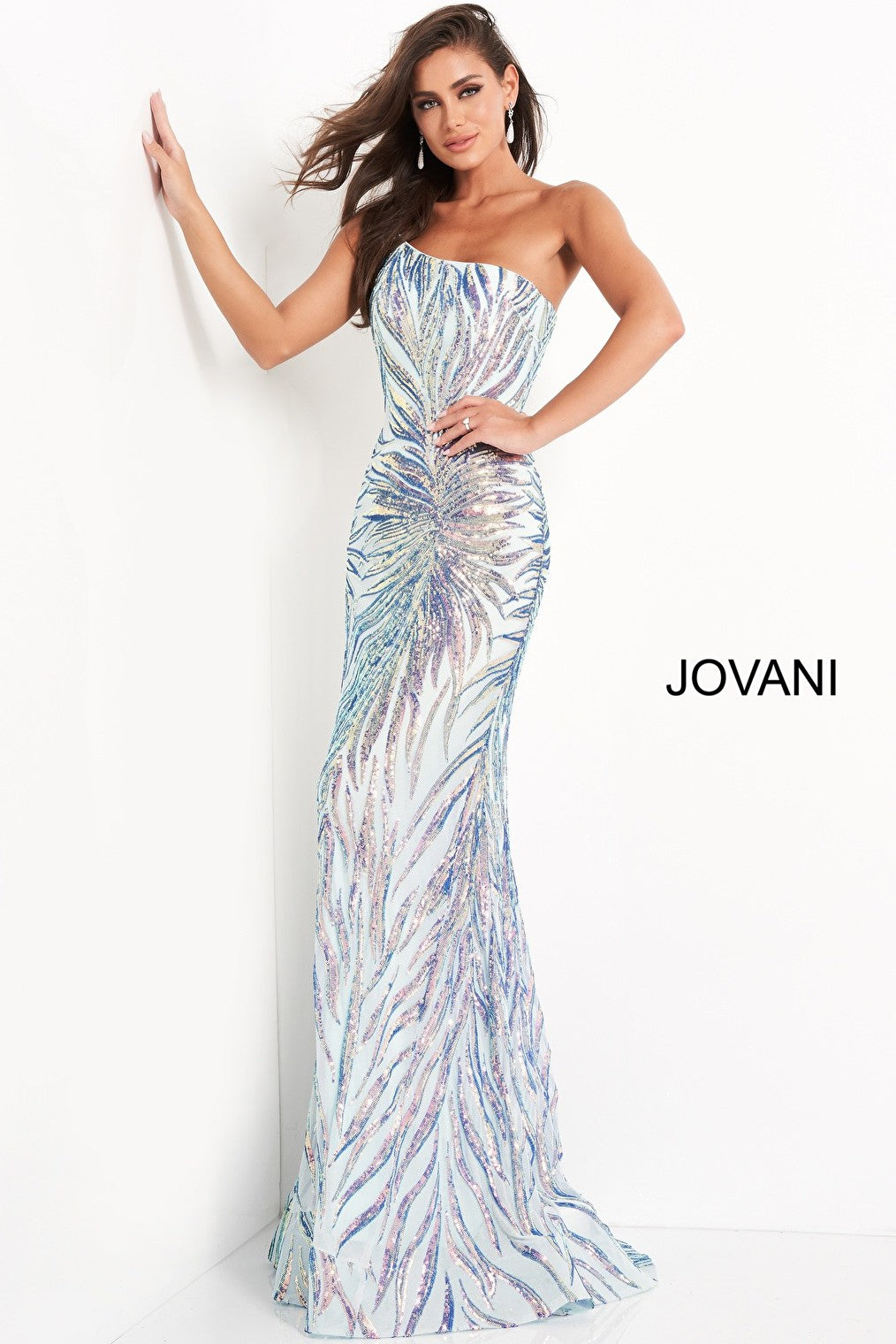 jovani 05664 one shoulder prom dress