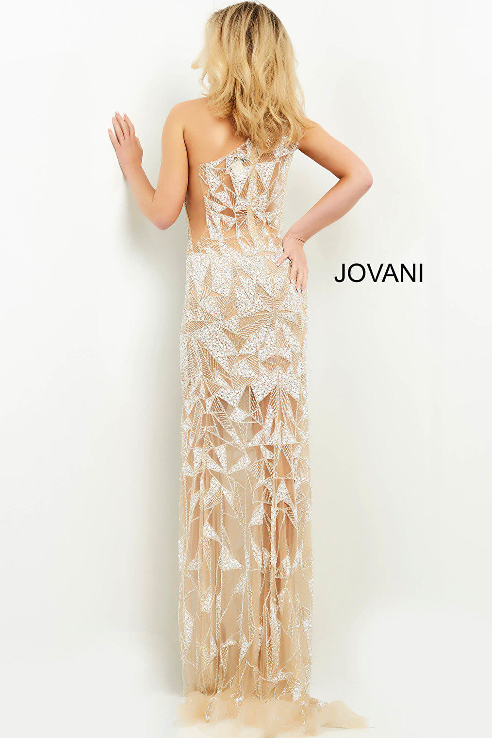 Illusion sexy nude dress Jovani 05873