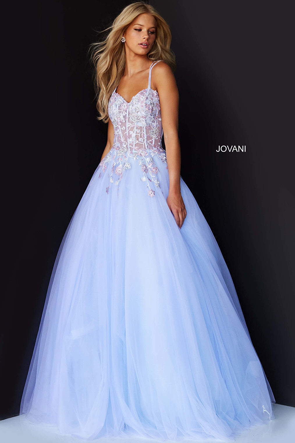 Lilac tulle Jovani ballgown 06207