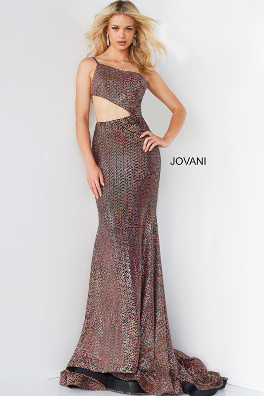 Jovani 06422 Multi Side Cut Out Embellished Prom Dress