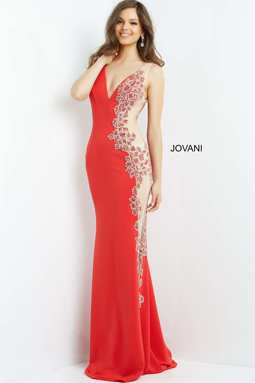 red prom dress  07275