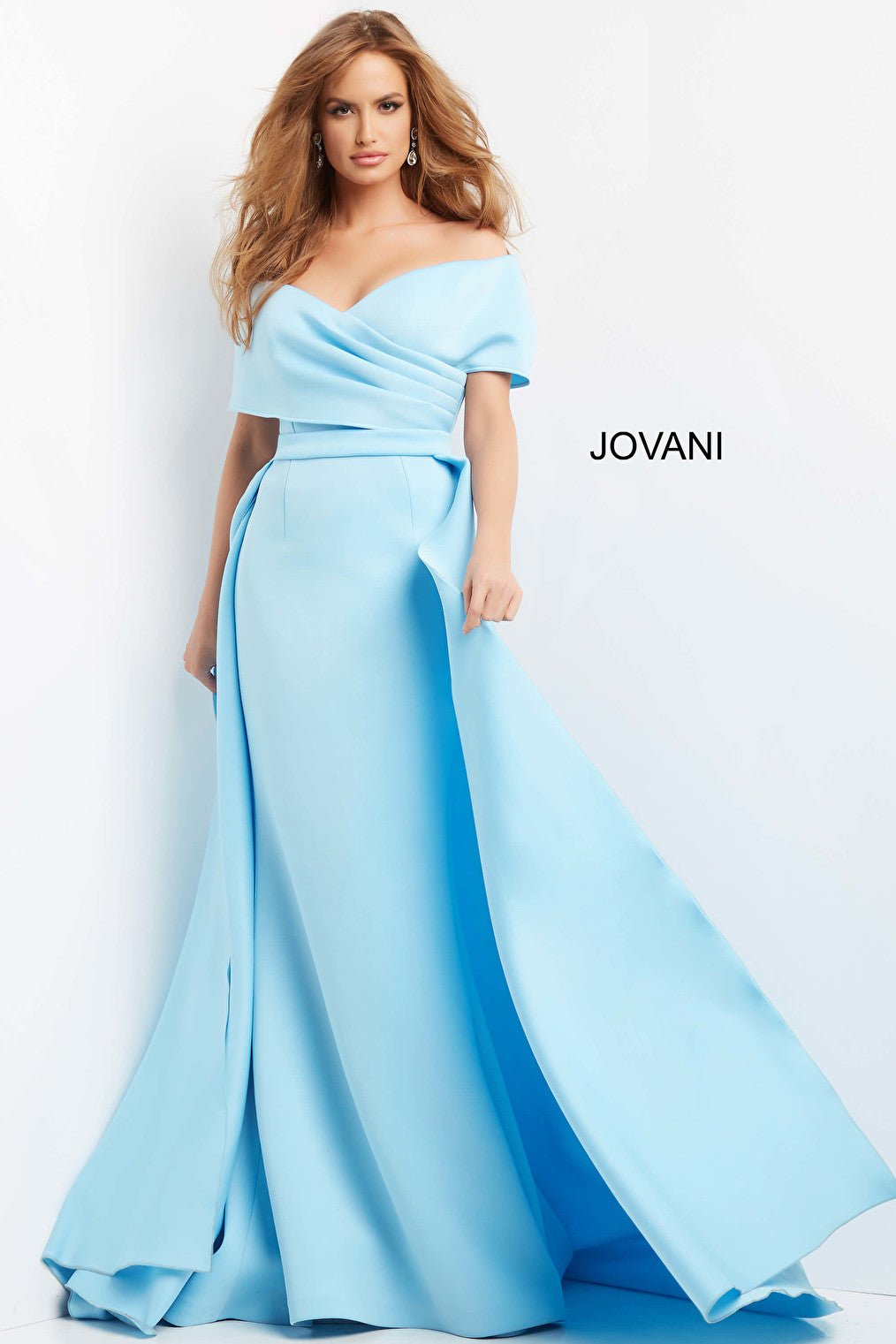 light blue long dress 07443 