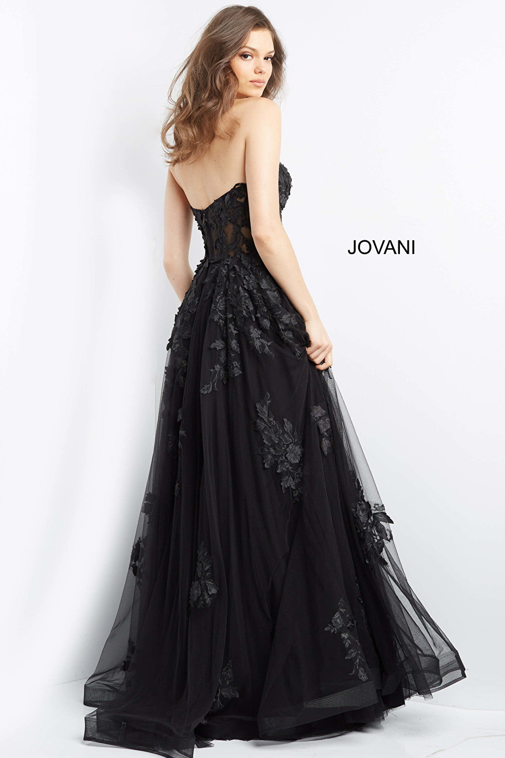 Black A line prom ballgown 07901