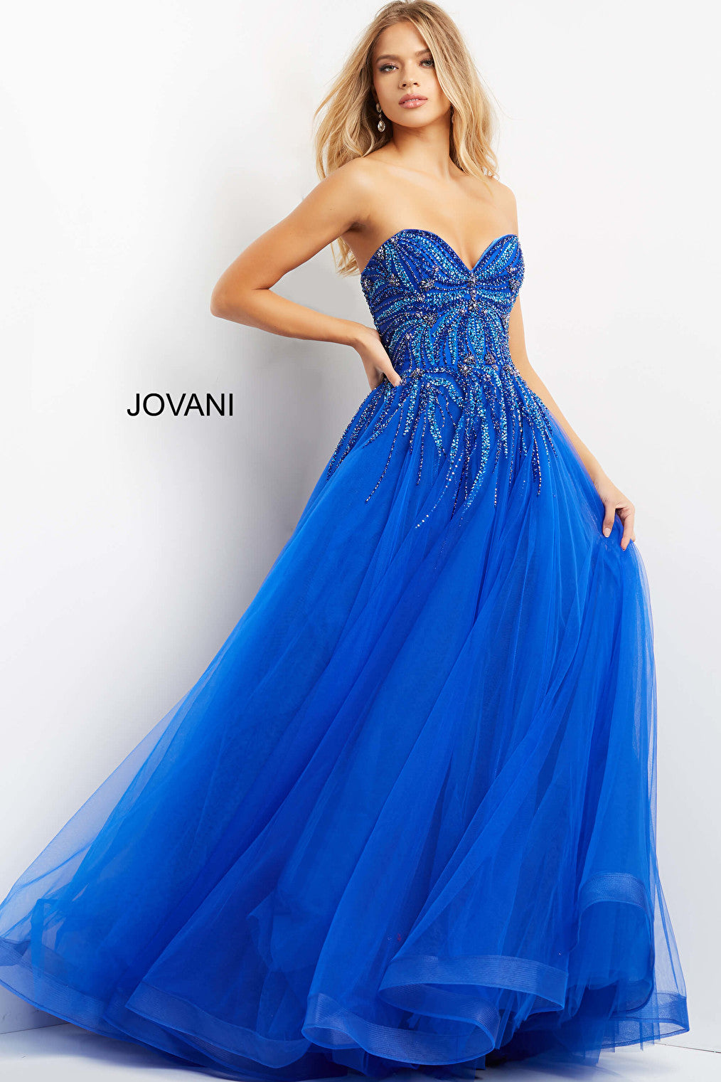 Royal strapless prom ballgown 07946