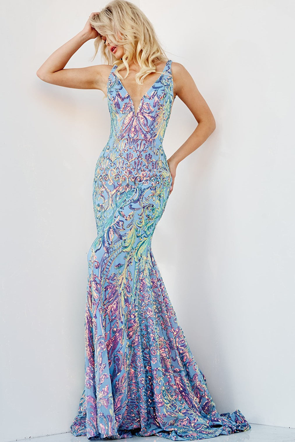 blue mermaid dress 08099