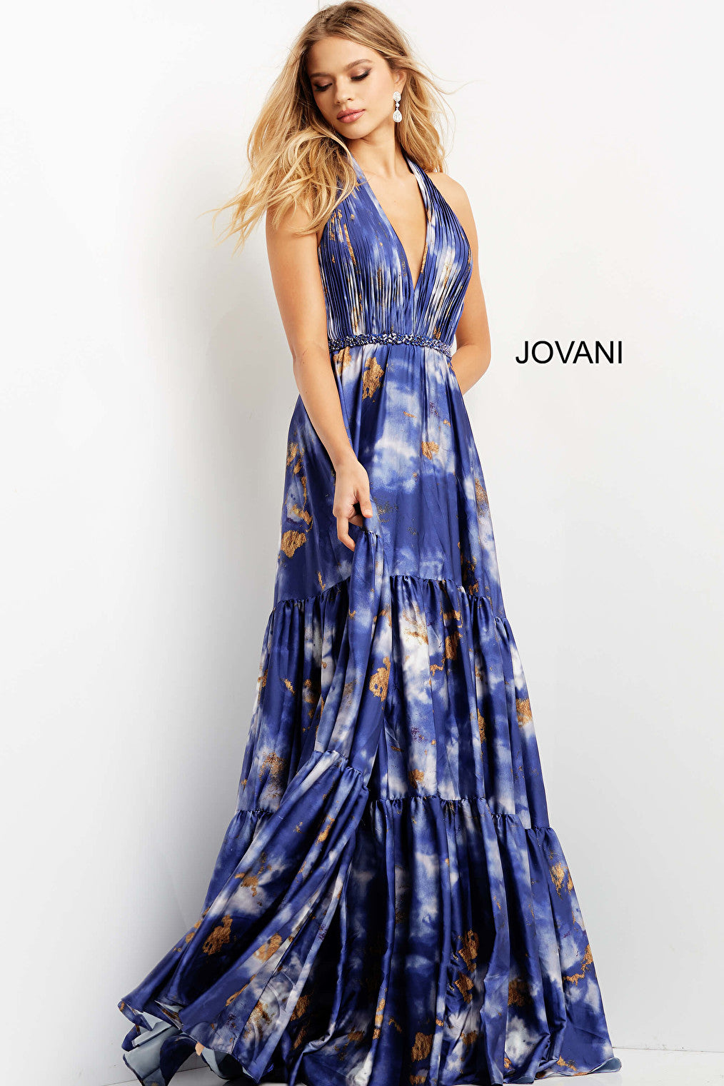 Multi maxi Jovani prom dress 08577