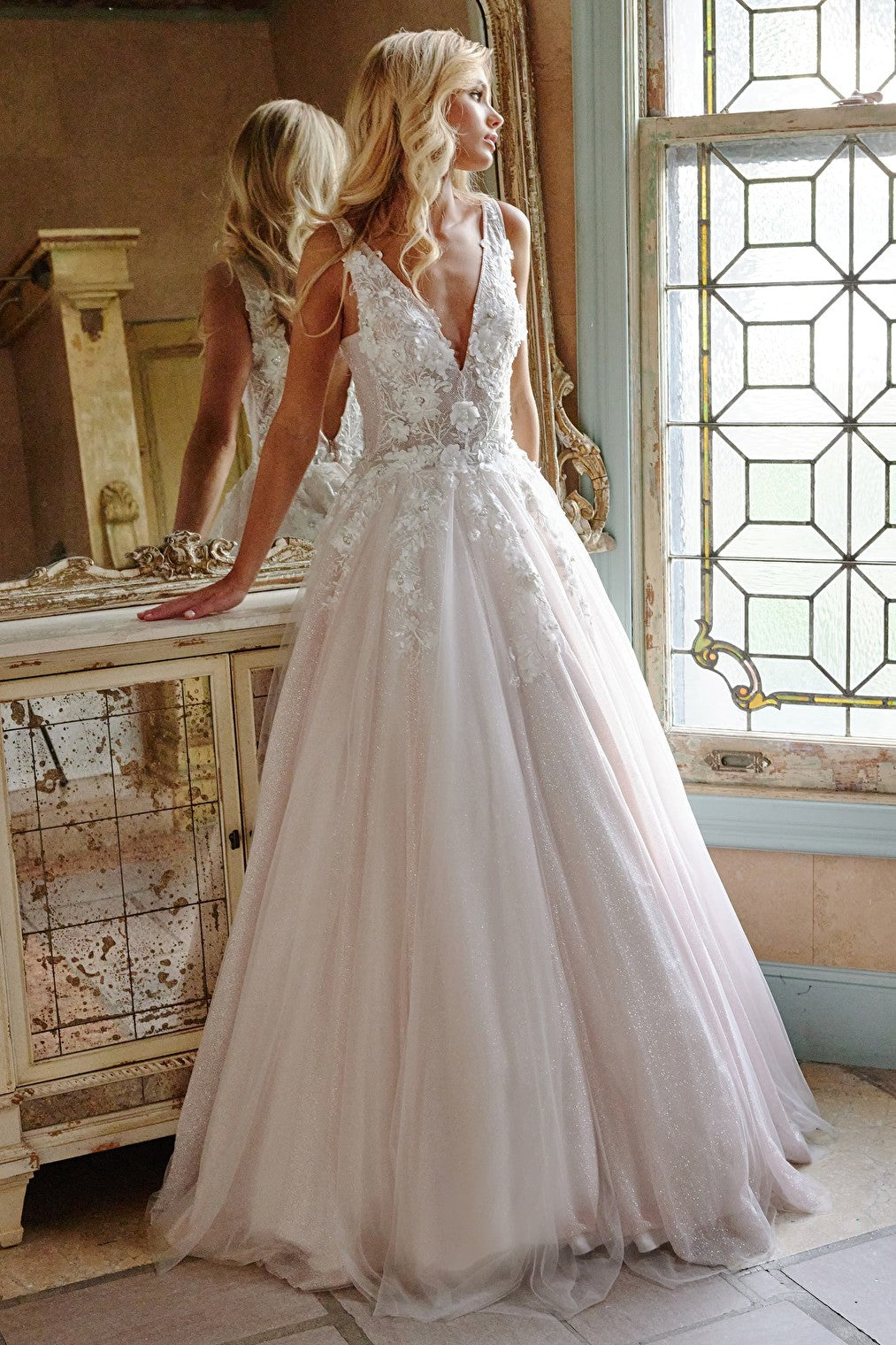 blush wedding gown 09321