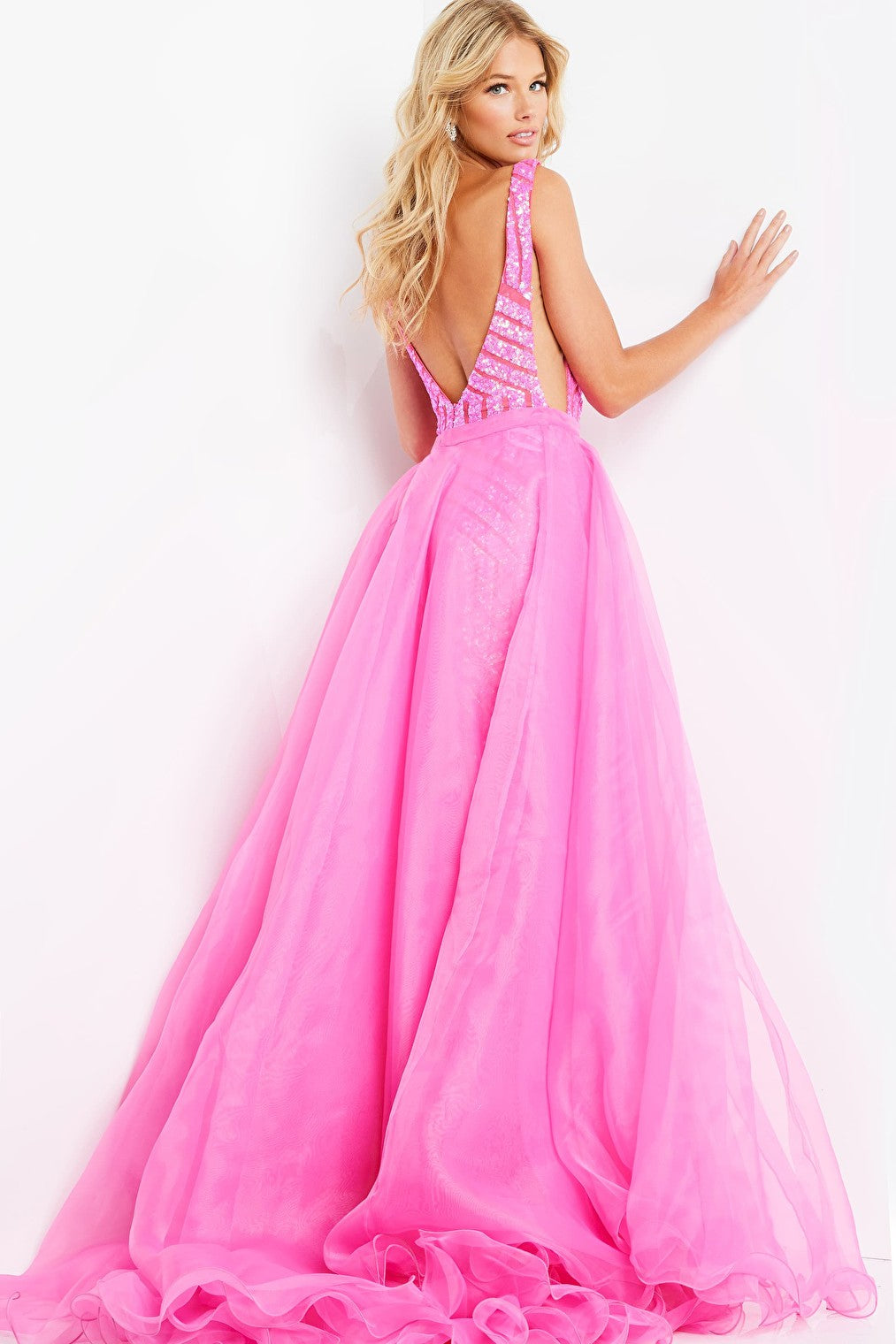 hot pink v neckline 25833