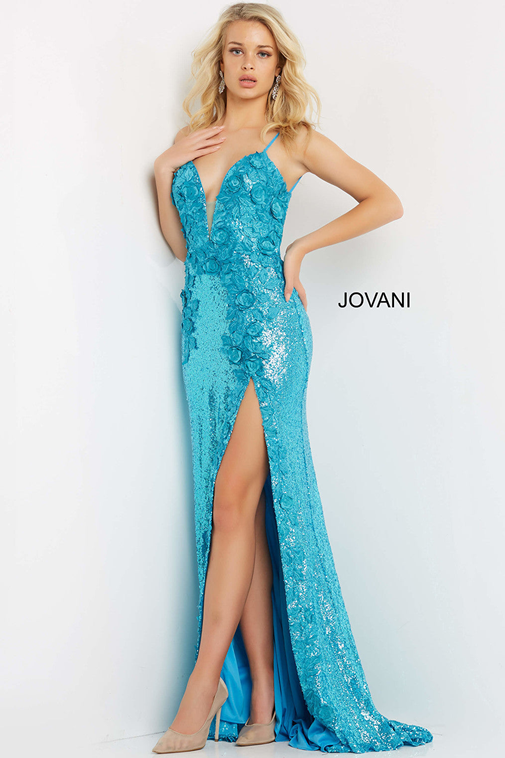 high slit prom dress