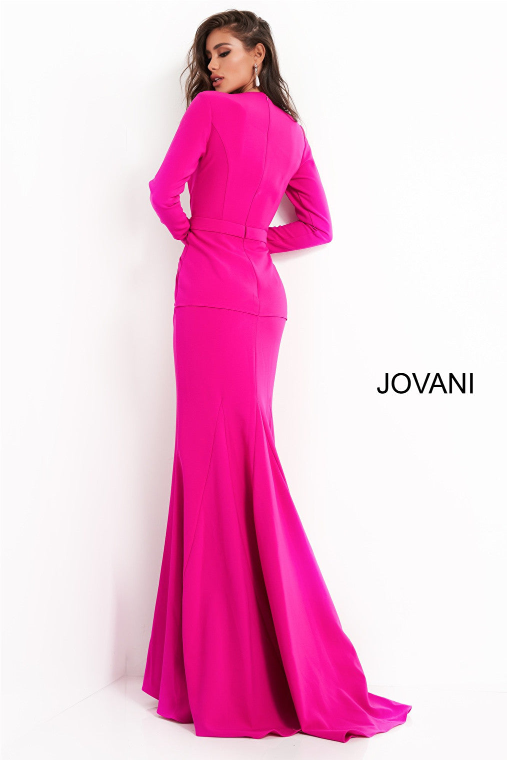 Simple fuchsia sheath MOB and evening Jovani dress 1892