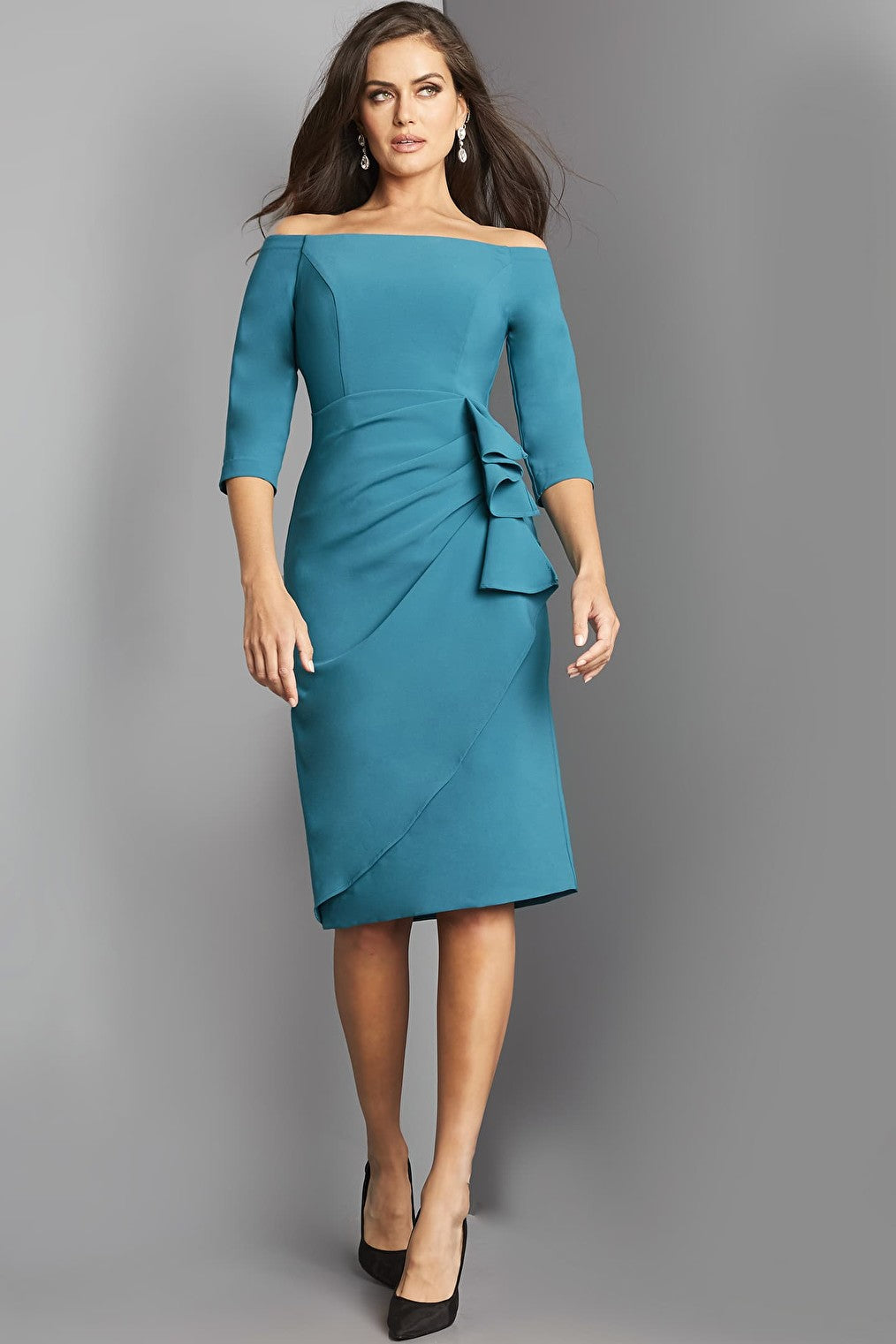 teal short dress 07442