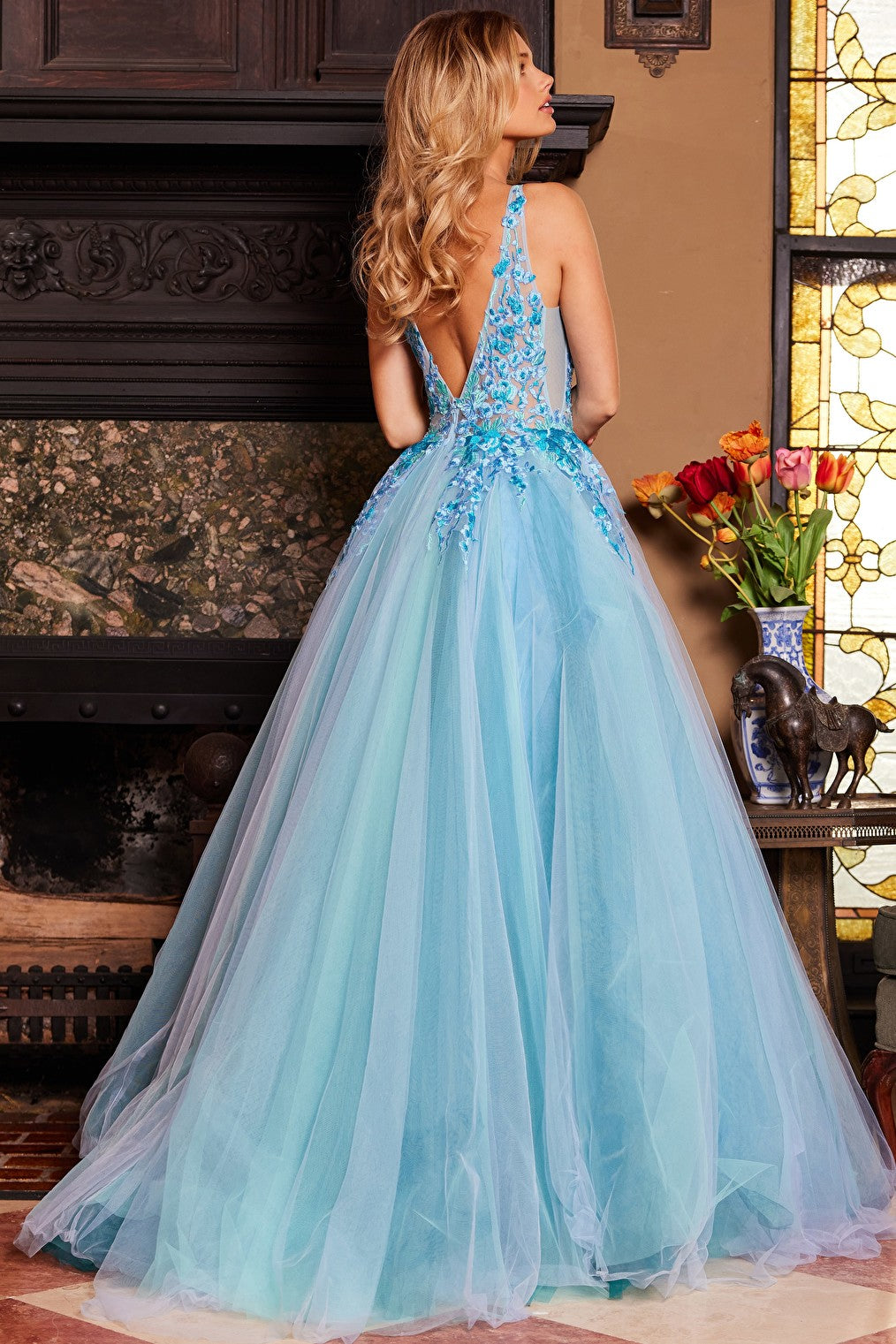 blue ballgown 23577