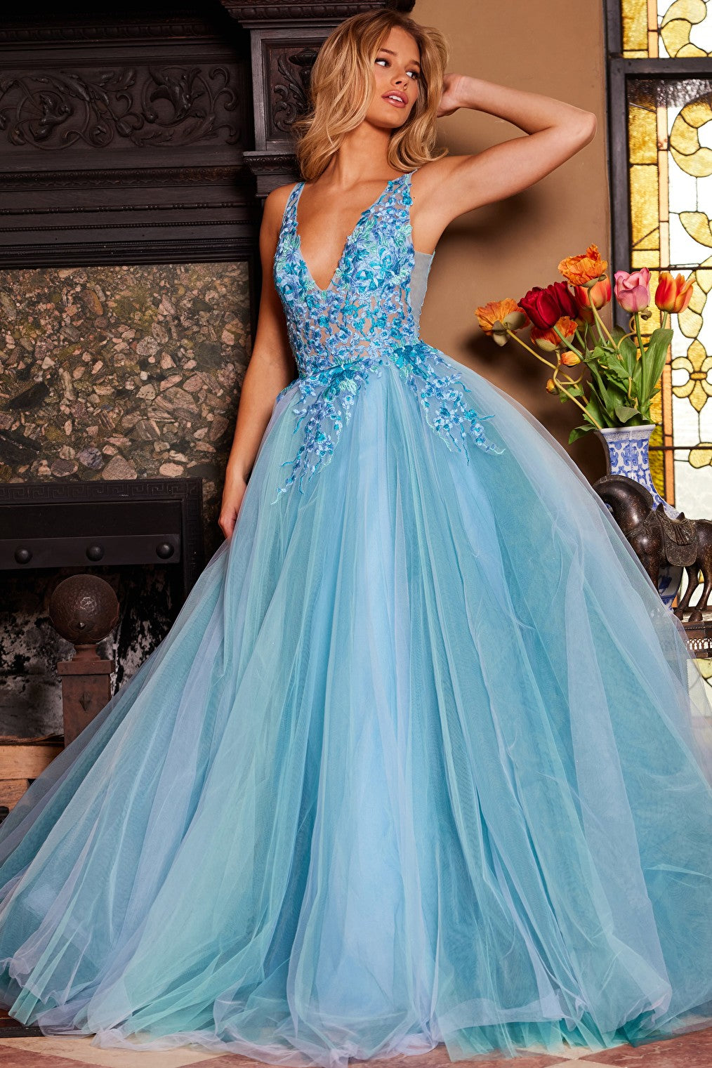 beaded ballgown 23577