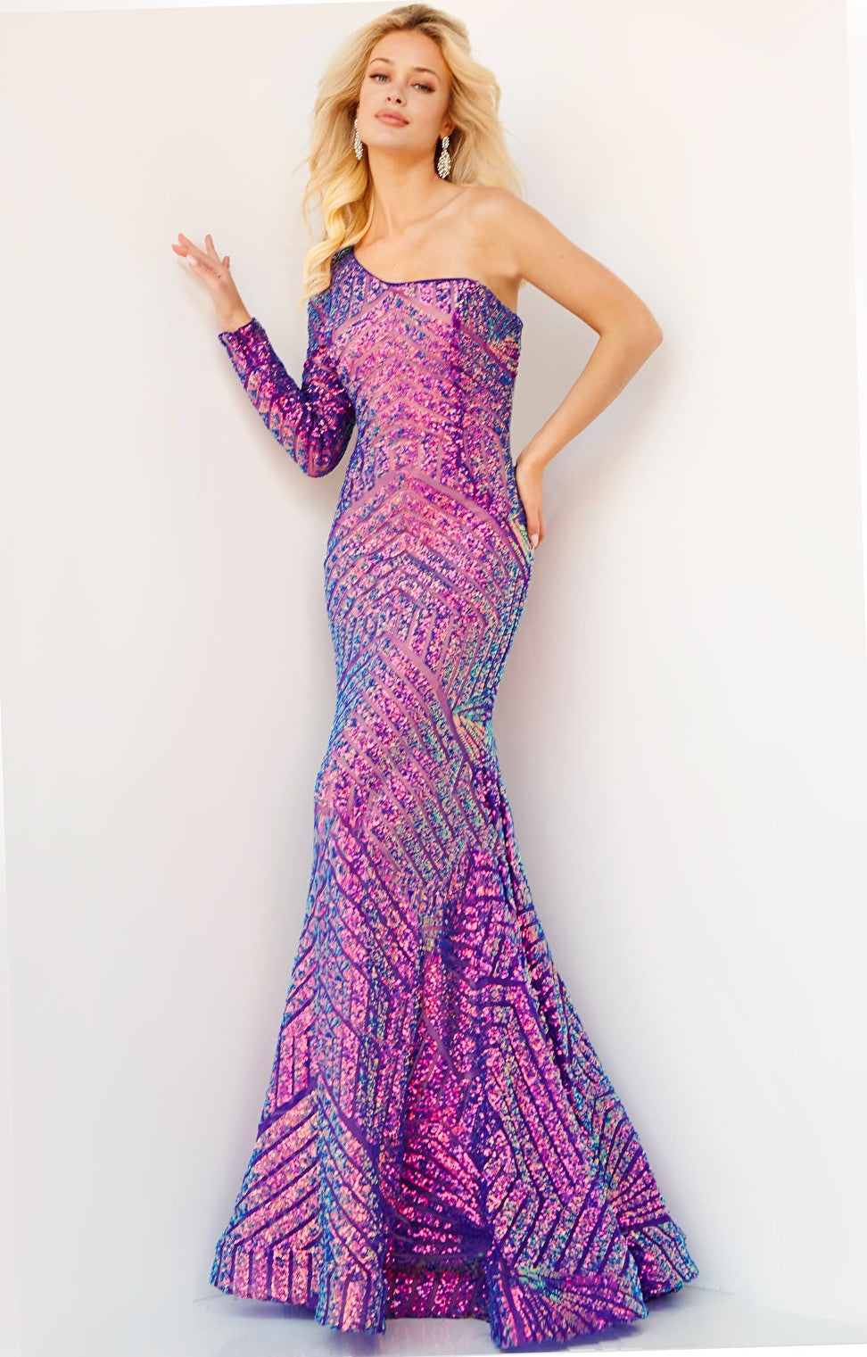 purple beaded dress 24098