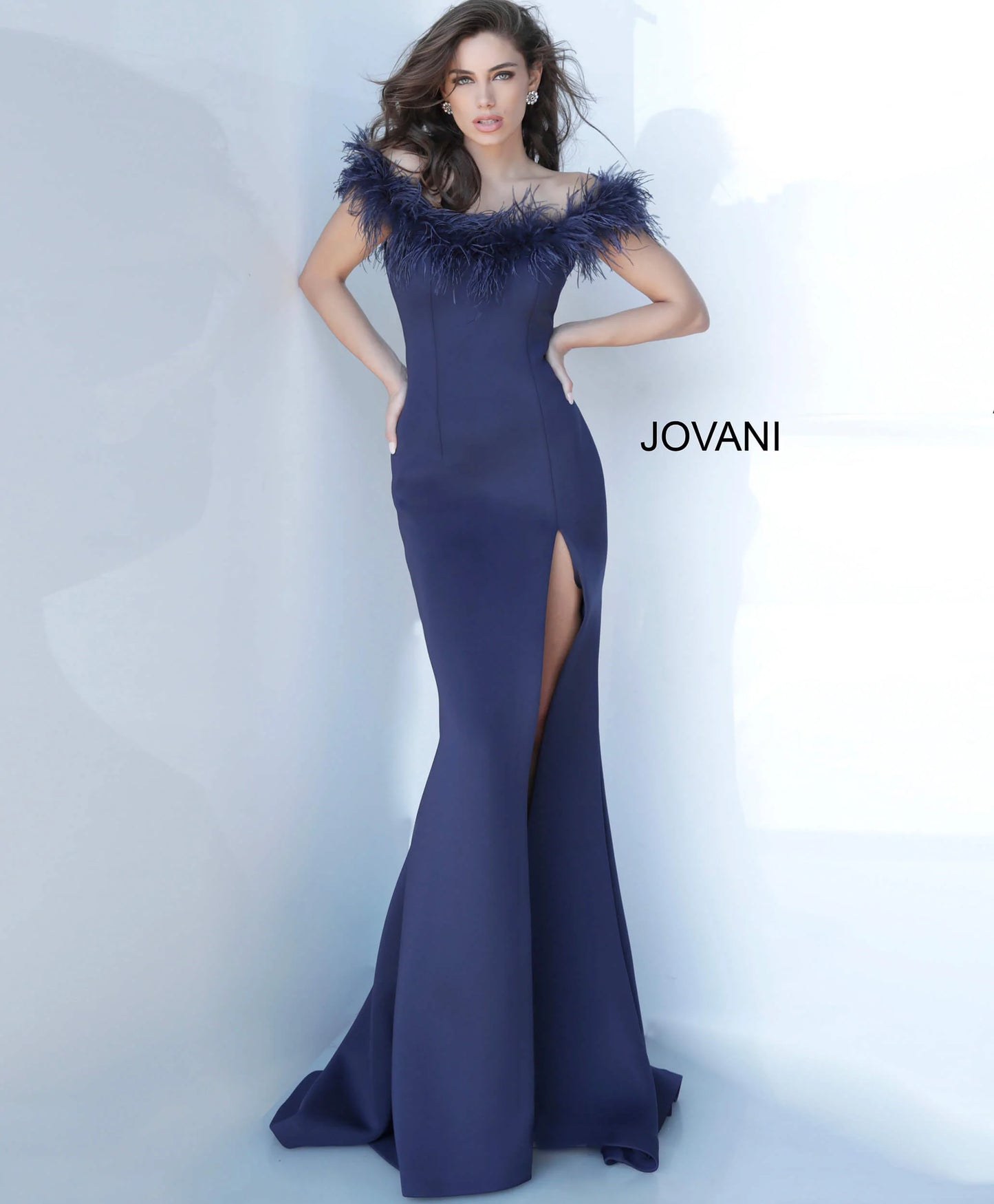 Navy high slot evening dress Jovani 2944