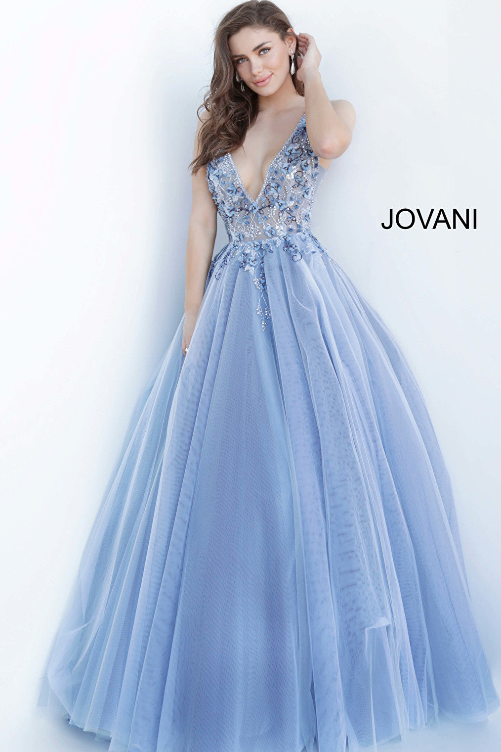 blue prom ballgown 3110