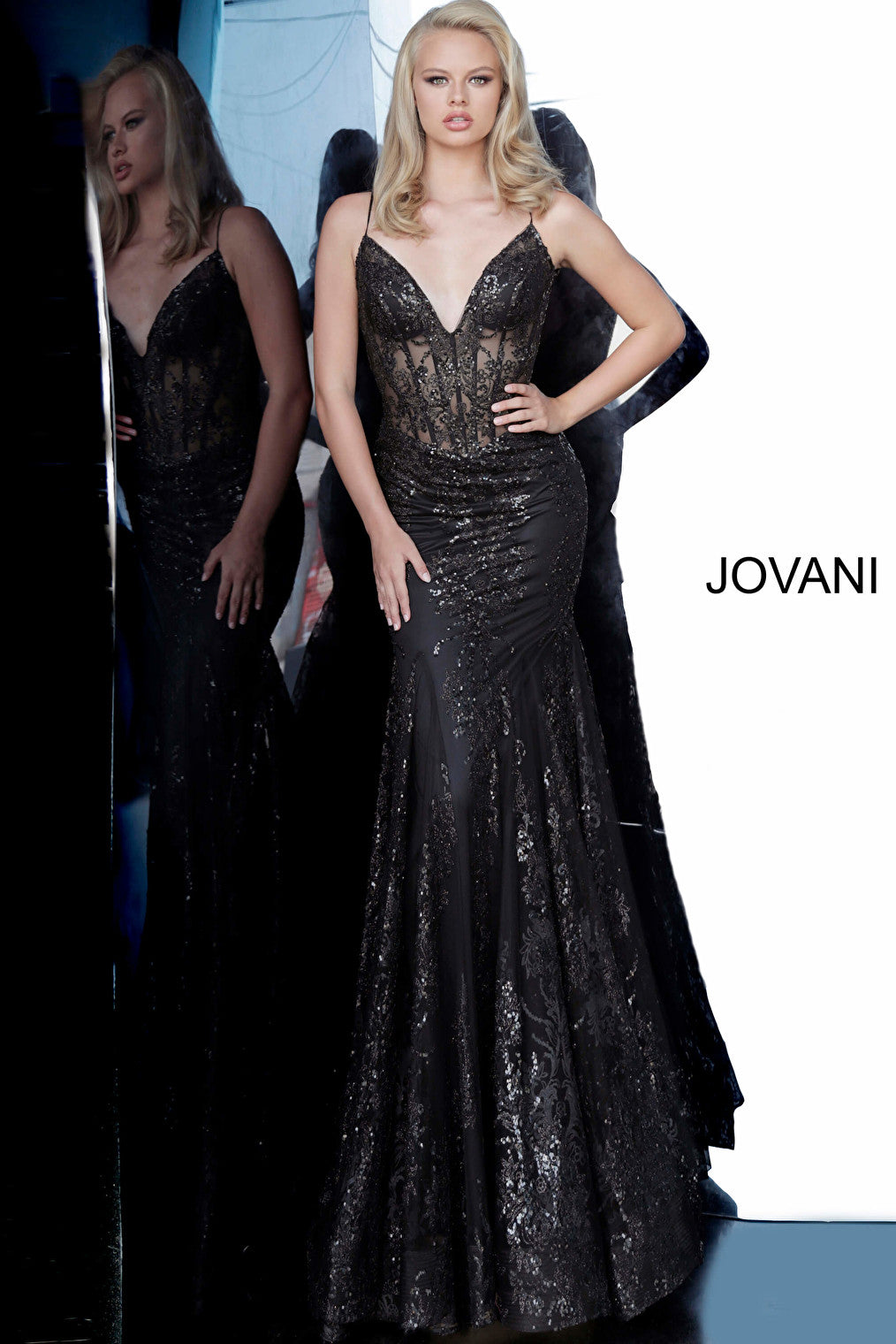 black embellished dress 3675