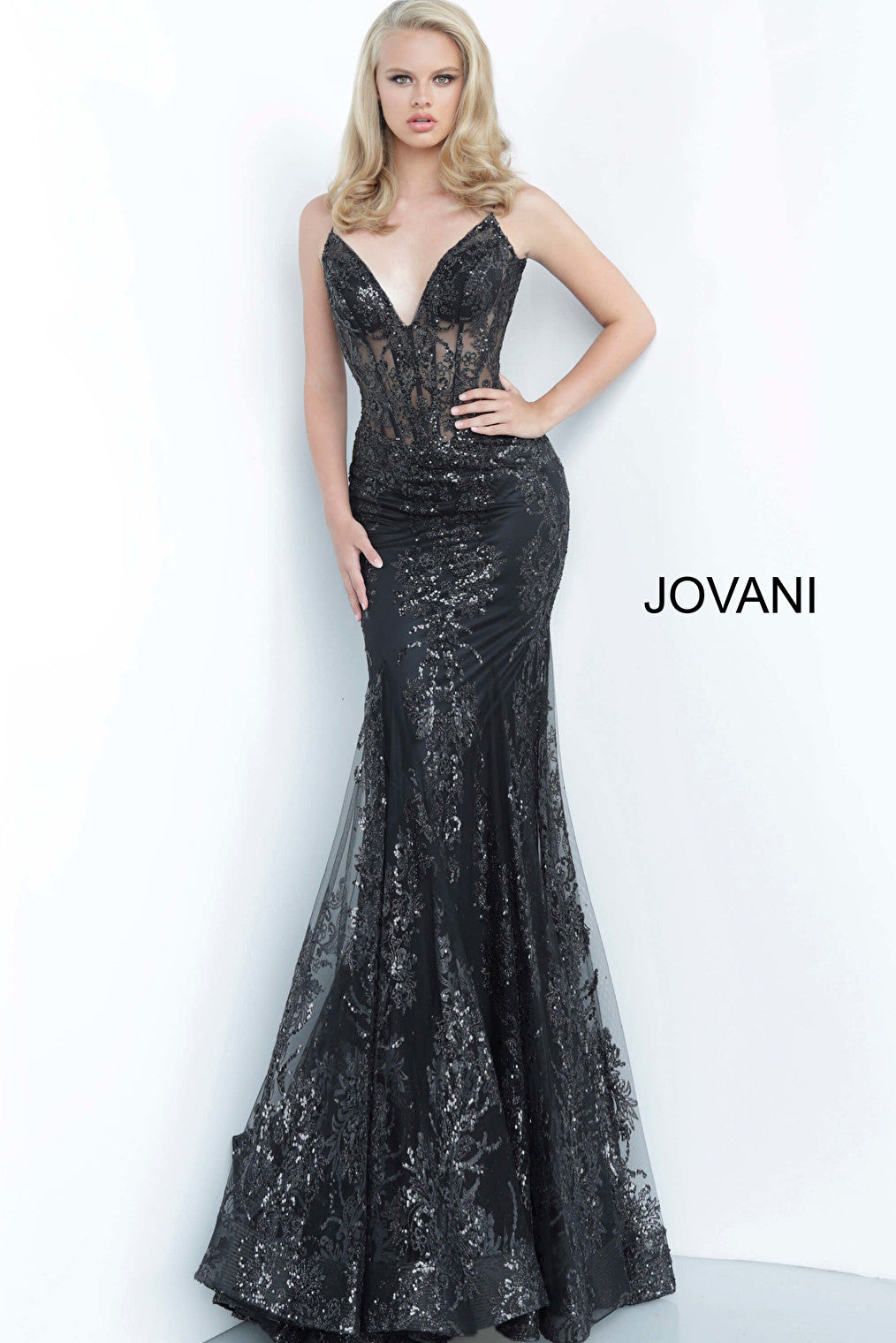 black mermaid dress 3675