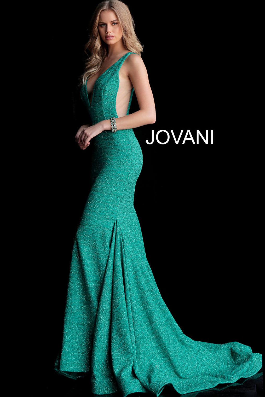 47075 mermaid green jovani dress