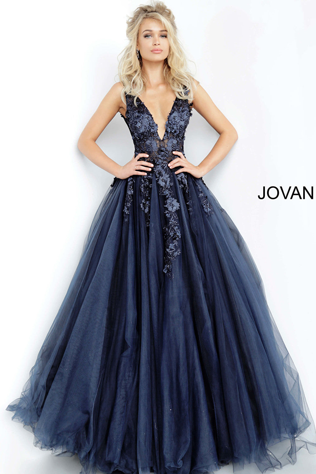 navy prom 2020 ballgown 55634