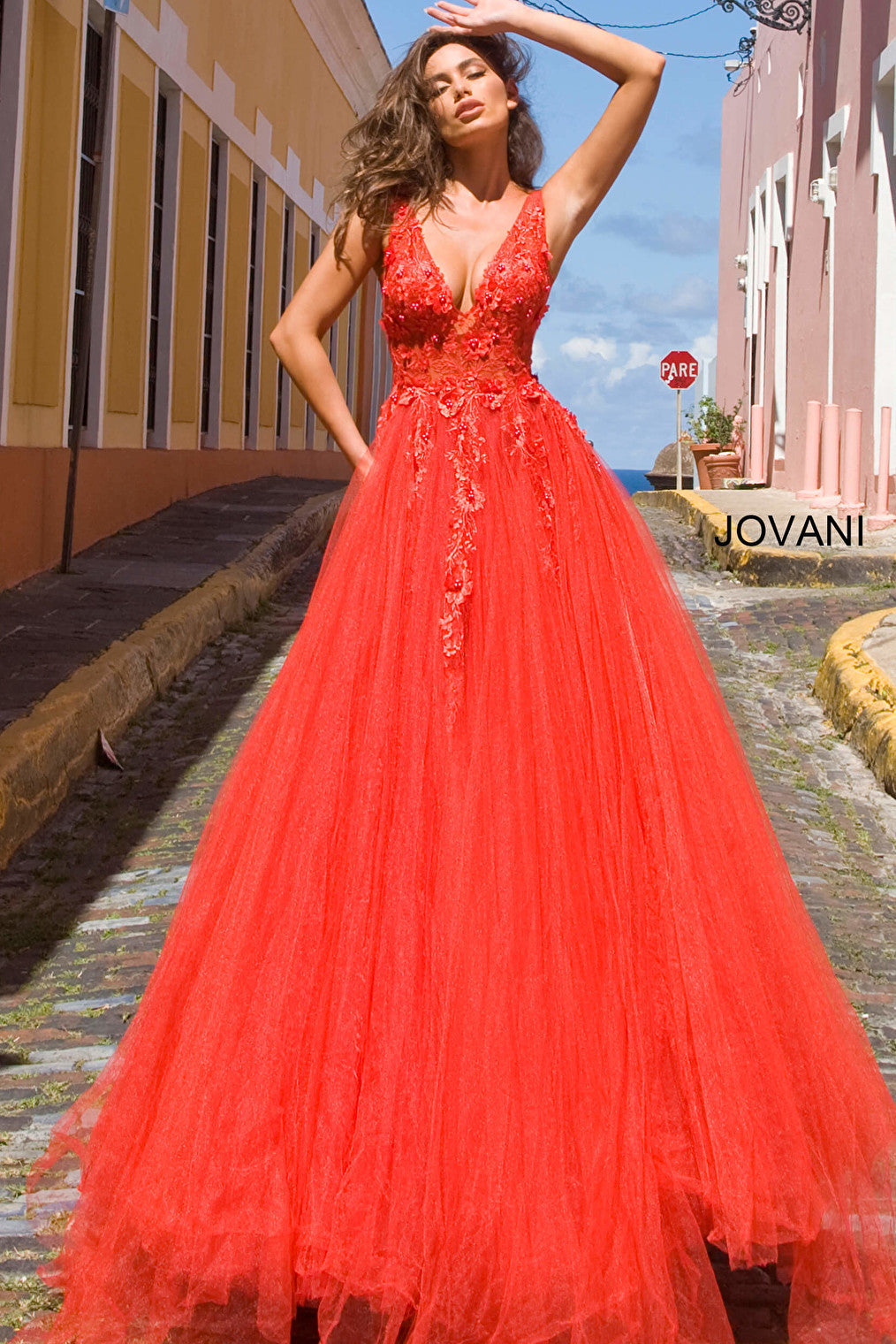 red ballgown 55634