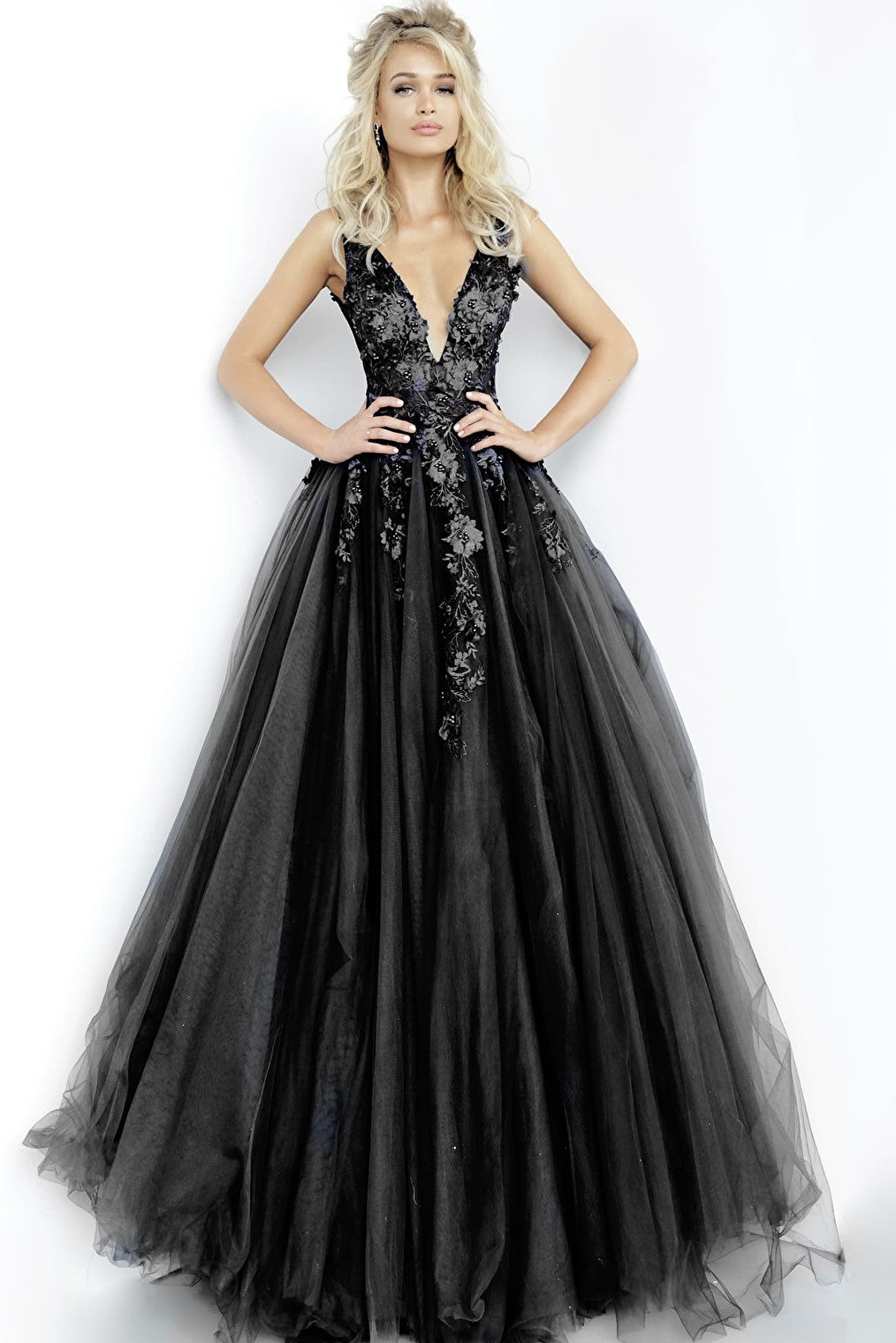 black prom dress 55634 