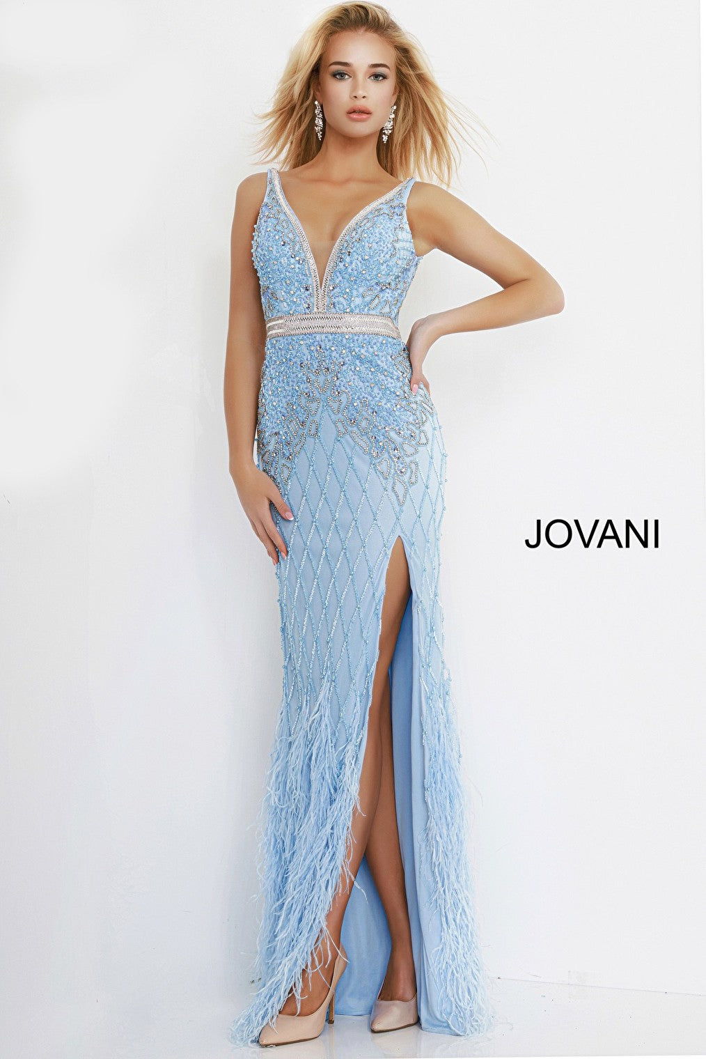 embellished prom dress 55796