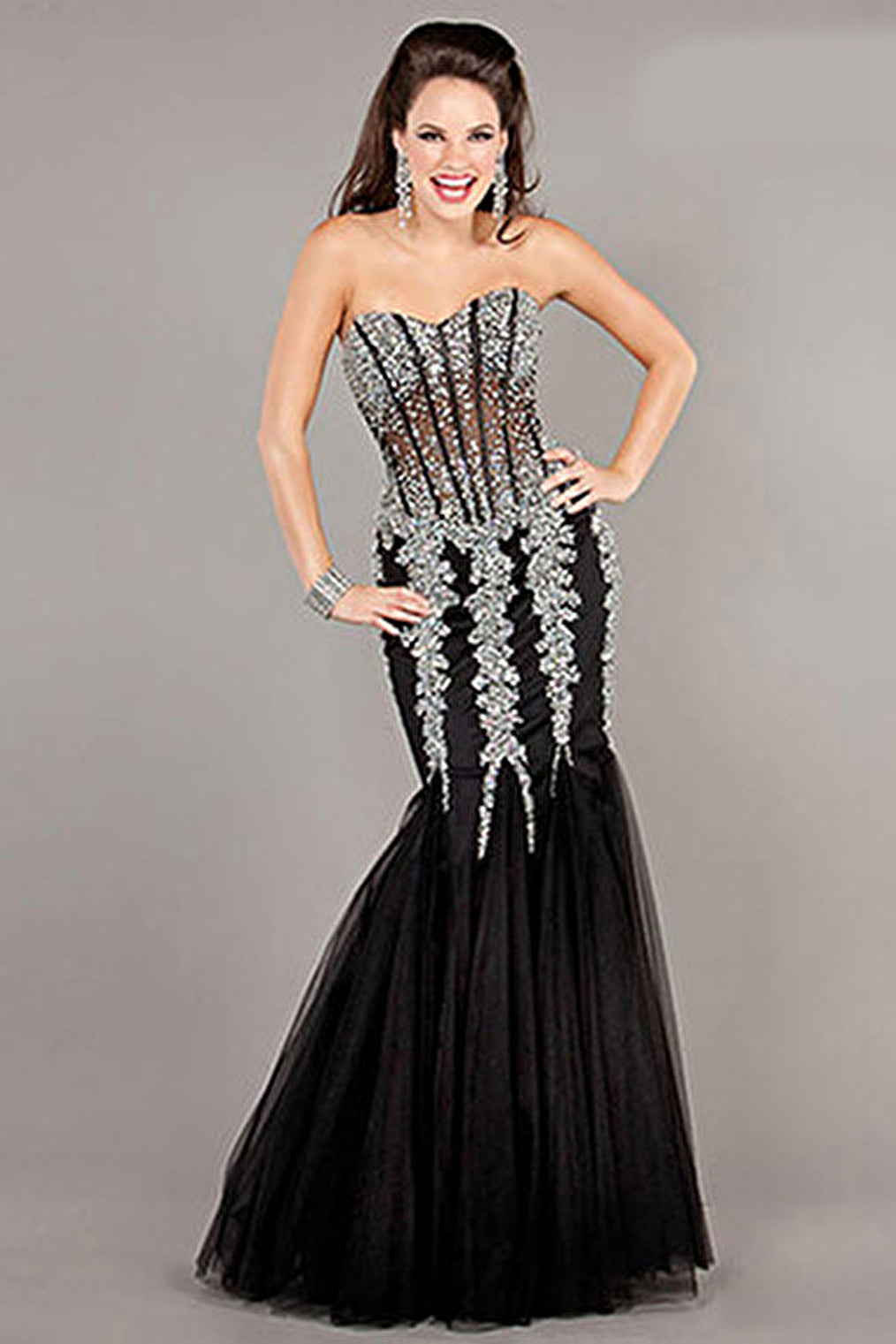 black silver dress 5908