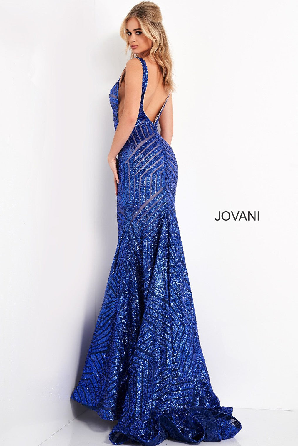 Back view Jovani 59762 royal