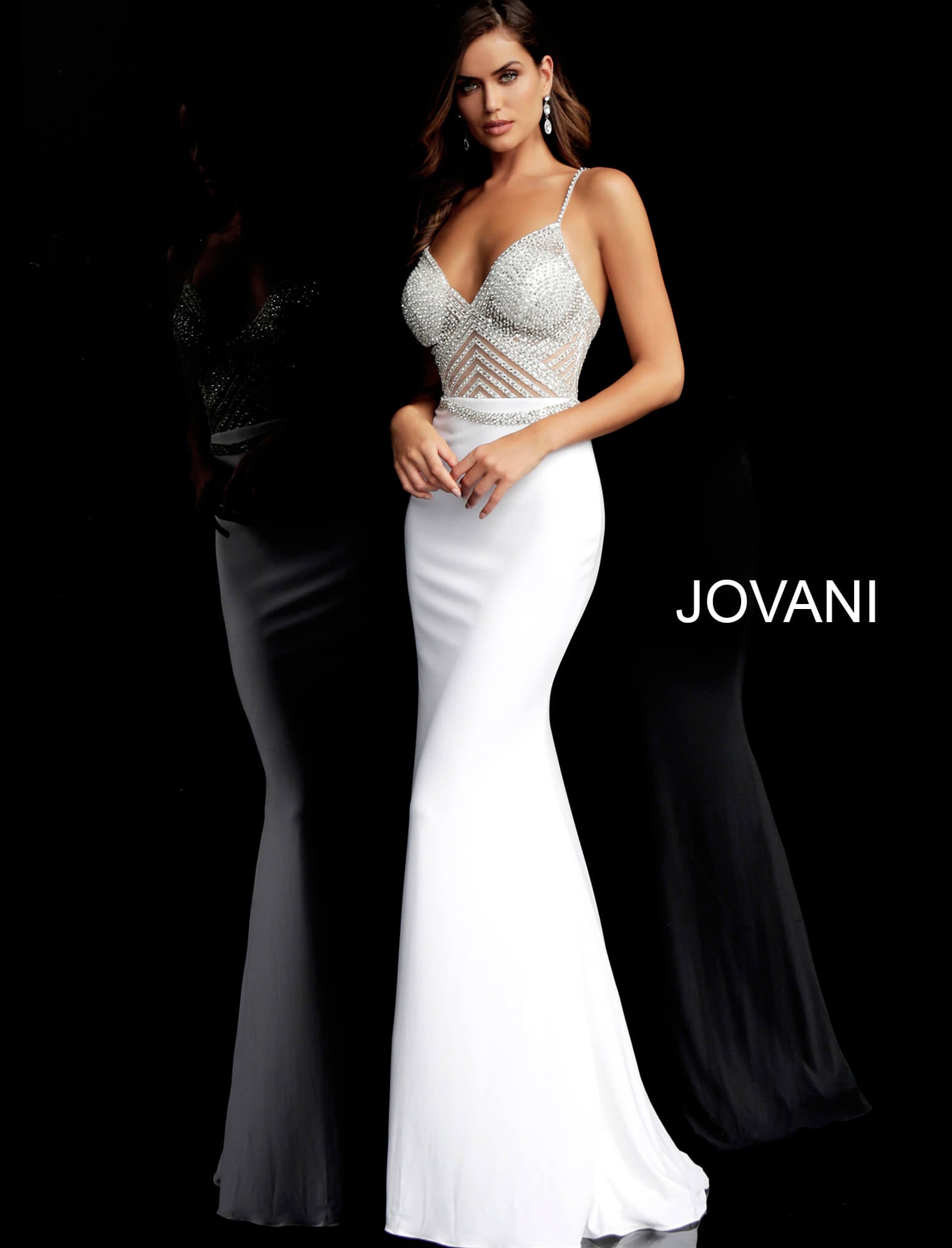 White Fitted Prom Dress