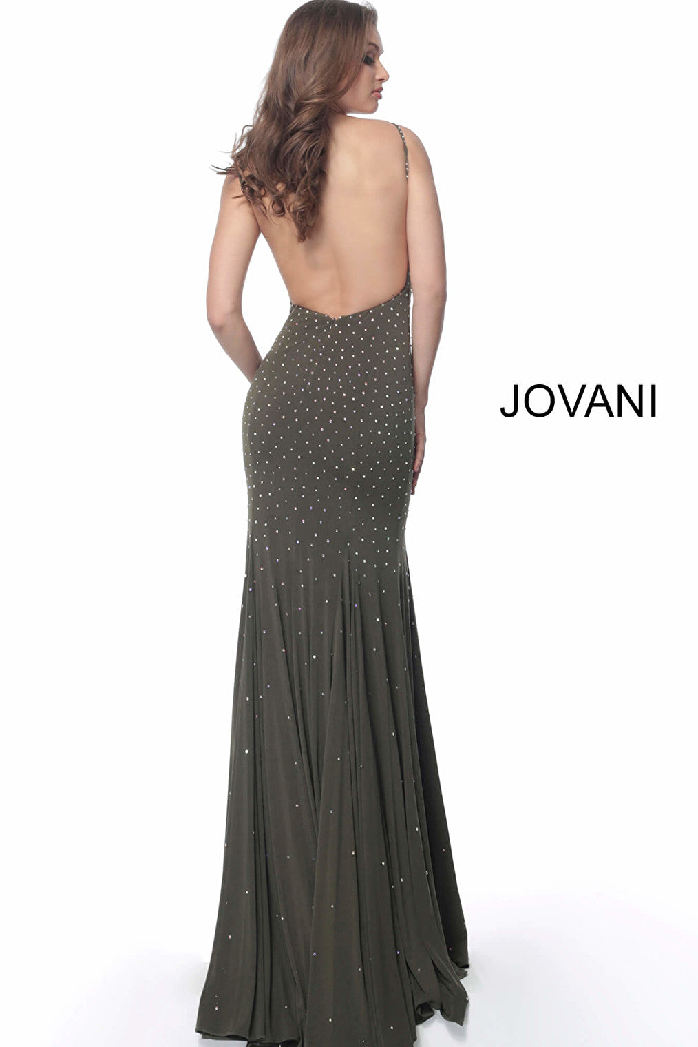 jersey backless dress 63563