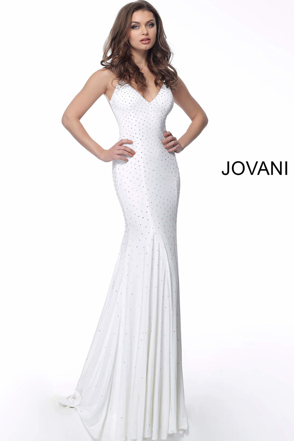 white jersey dress 63563