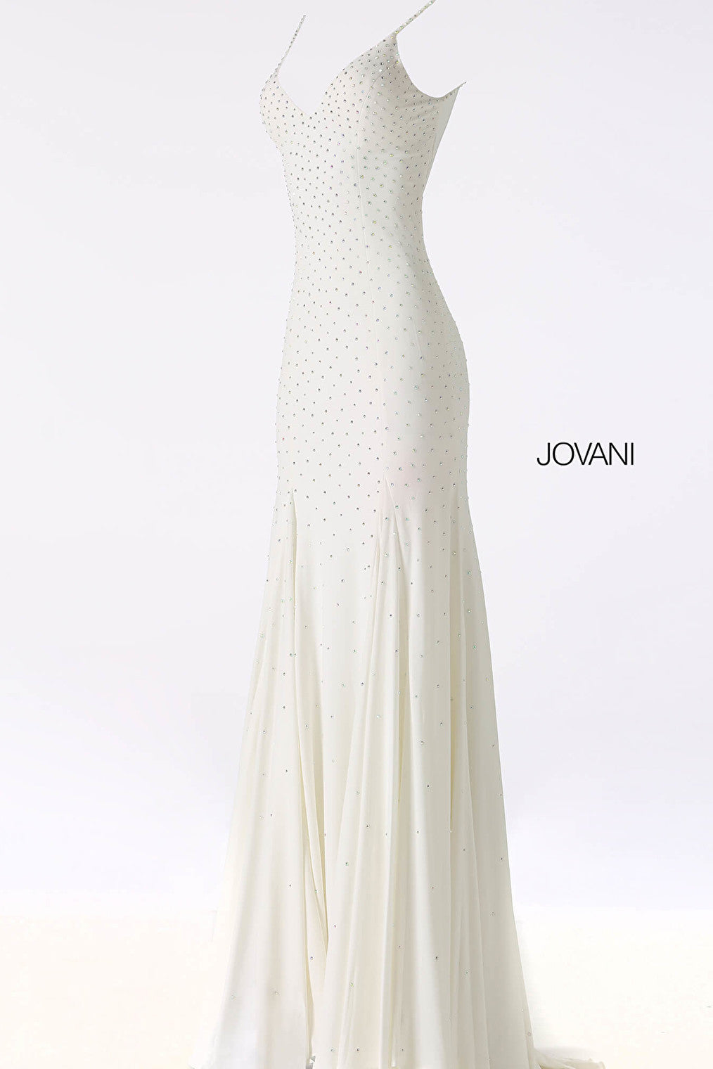 white jersey prom dress 63563