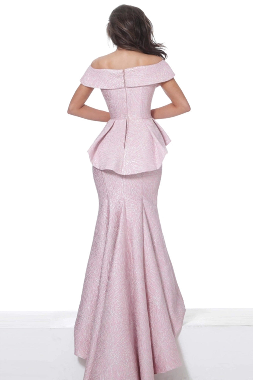 Rose sweeping train evening dress 03944