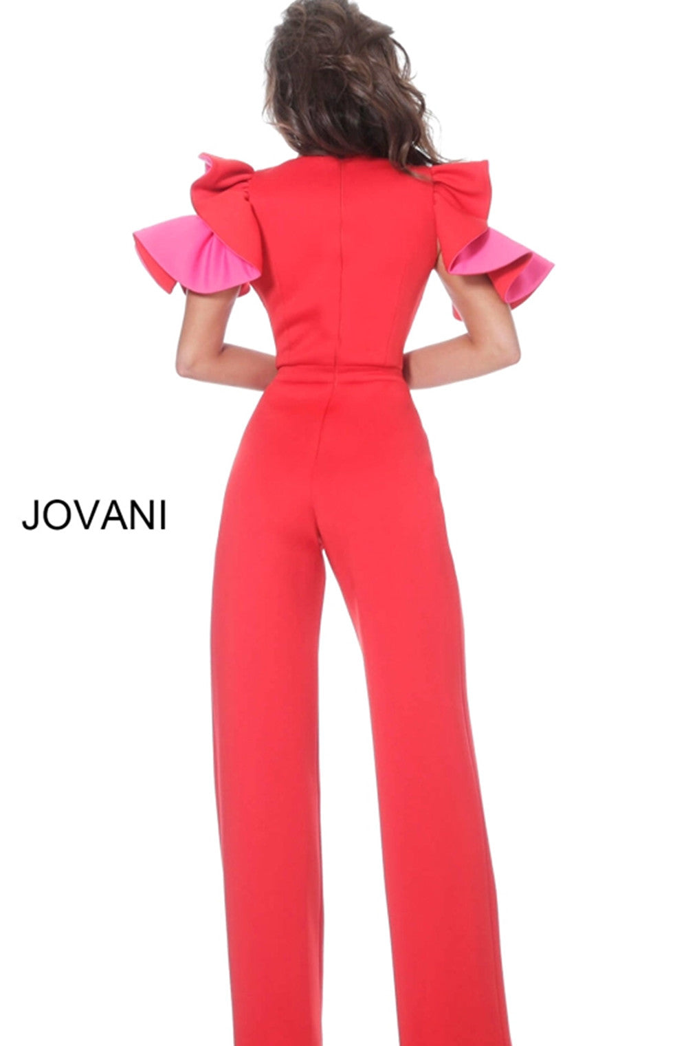 Red close back Jovani jumpsuit 68736